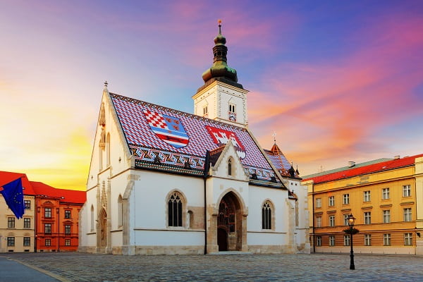 Die Oberstadt von Zagreb, Kroatien